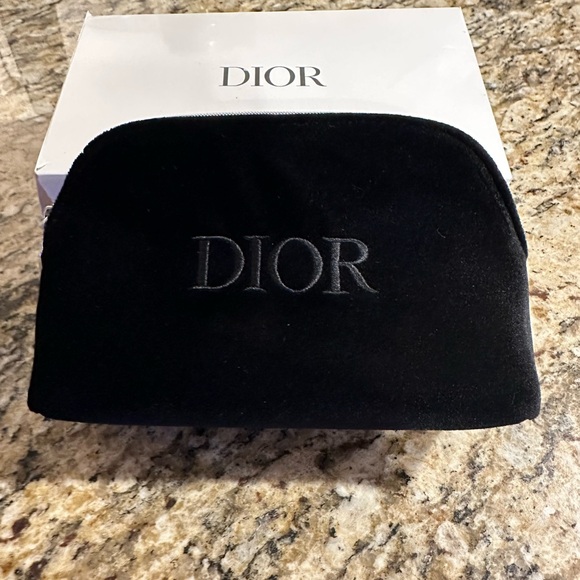 Dior Handbags - GWP- Dior Luxurious Black Velvet Makeup/ toiletry Bag 💄💄💋